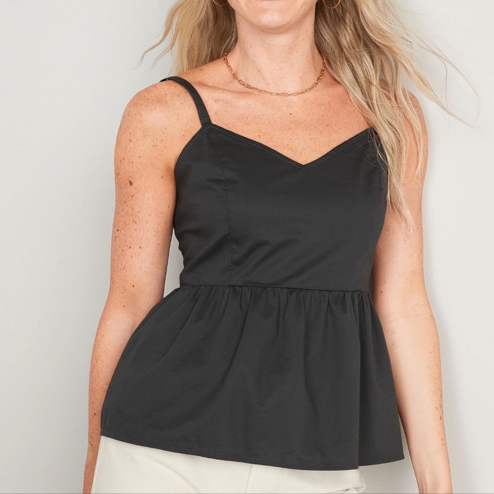 Smocked Babydoll Cami Swing Top for Women (D6-16)